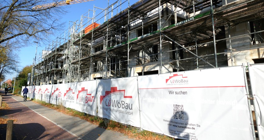 Richtfest Dahlenburger Landstraße 145, Lüneburg. Foto: LüWoBau.