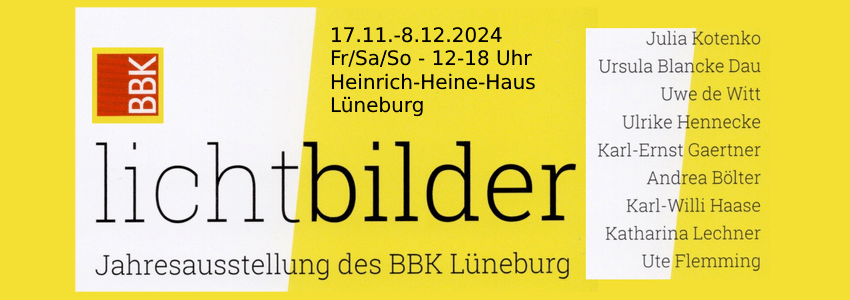 BBK Lüneburg: Lichtbilder. Ausstellung 2024. Grafik: BBK (angepasst)