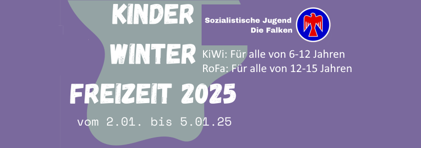 Kinderfreizeit 2025. Grafik: SJ-Falken Niedersachsen.