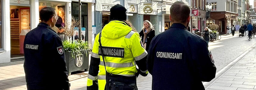 Kontrolle Ordnungsdienst Lüneburg. Foto: Hansestadt Lüneburg.