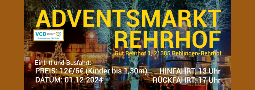 Adventsmarkt Rehrhof. VCD Elbe-Heide, Sharepic.