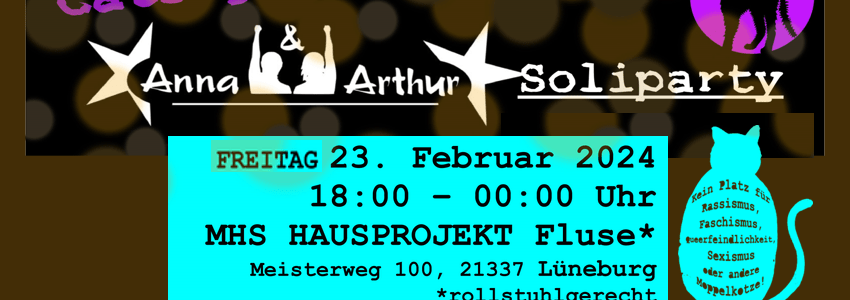 Anna & Arthur Soliparty am 23. Februar 2024. Sharepic (angepasst).