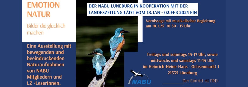 Fotoausstellung 2025, NABU Lüneburg. Grafik: Flyer