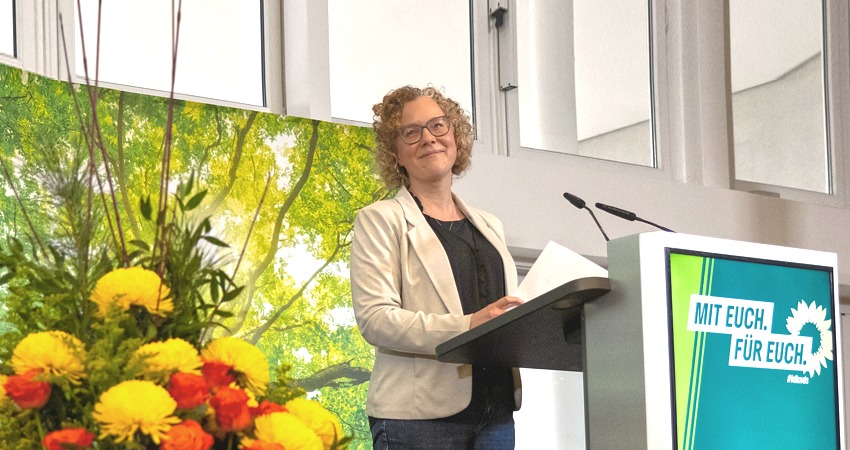 Dr. Julia Verlinden, Landesdelegiertenkonferenz 14.12.2024. Foto: Malte Hübner.