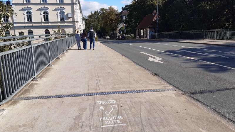 Foto: FUSS e.V. - Lünertorstraße, Lösegrabenbrücke Nordseite.