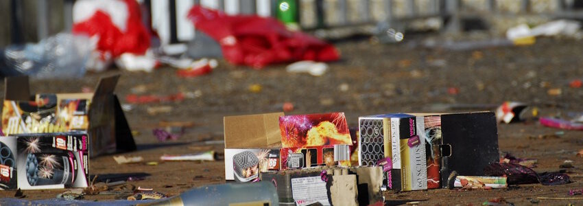 Reste vom Feuerwerk am 1. Januar. Foto: Gerhard Kienzle, Pixabay.