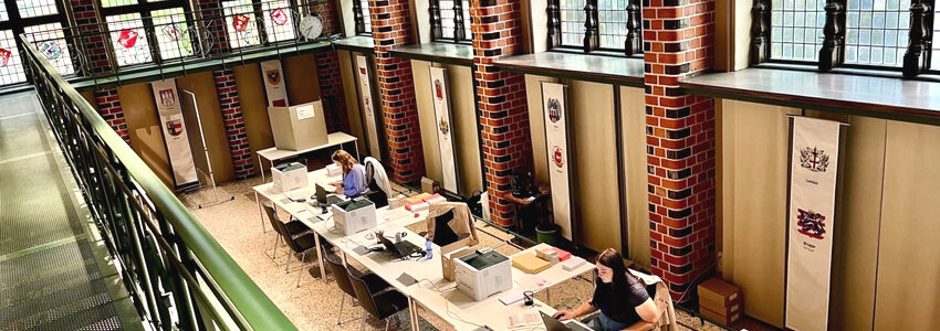 Briefwahlbüro im Hansekontor. Foto: Hansestadt Lüneburg.