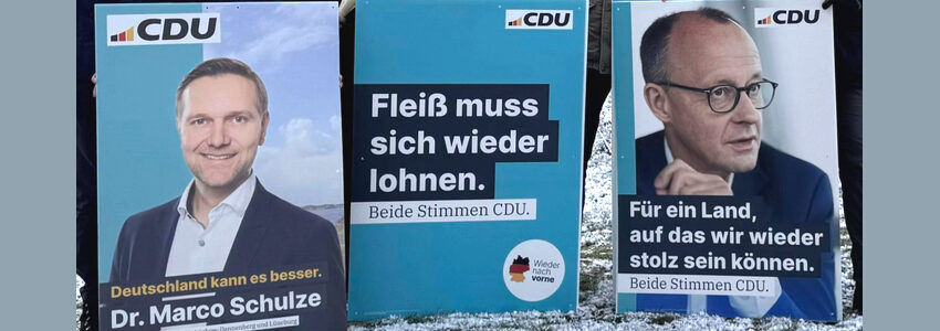 CDU-Plakataktion. Pressefoto CDU Stadtverband Lüneburg.