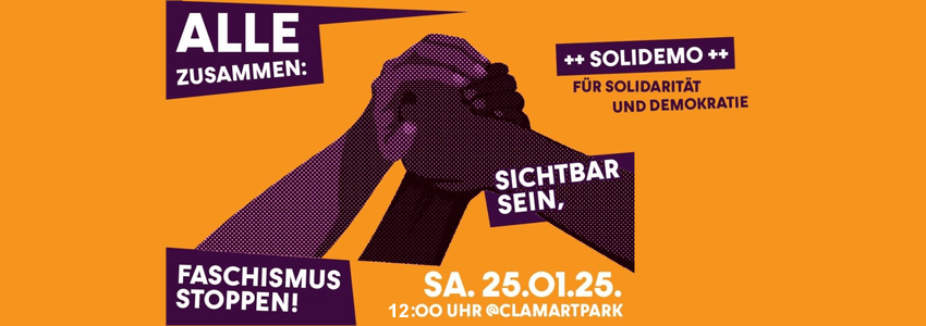 Soli-Demo "Faschismus stoppen", Lüneburg, 25.01.2025. Grafik: Sharepic.