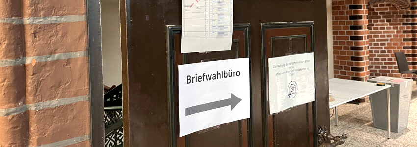 Briefwahlbüro Hansestadt Lüneburg. Foto: Hansestadt Lüneburg.