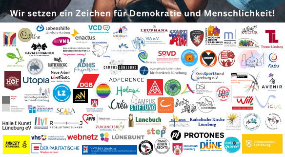 Über 75 Initiativen und Vereine unterstützen den Aufruf zur Veranstaltung. Grafik: Plakat (Ausschnitt).