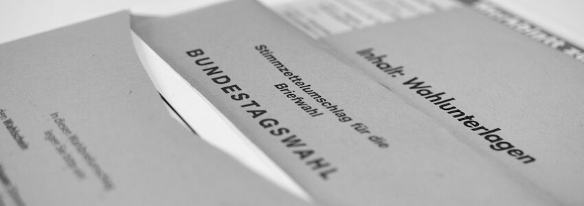 Stimmzettel Bundestagswahl. Foto: Alexander Fox, Pixabay.