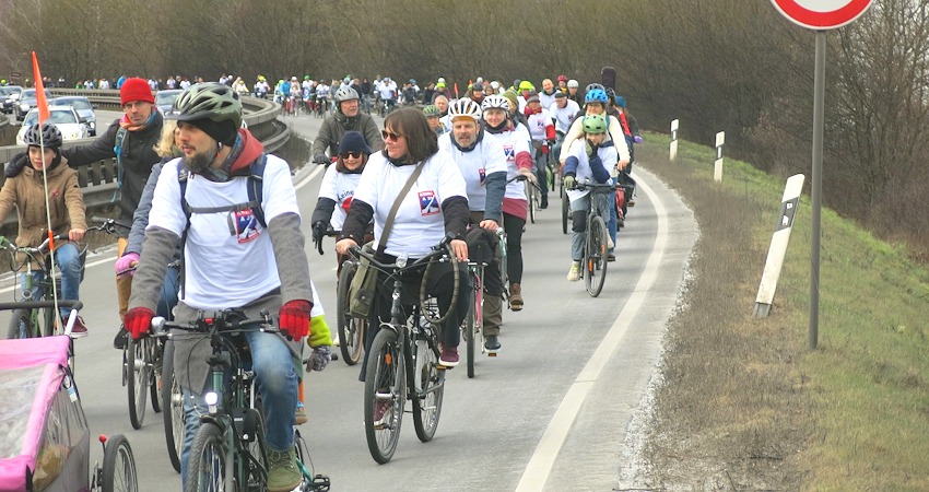 Foto: Thilo Clavin. Lüneburg: Fahrraddemo gegen A39 am 16.03.2025.