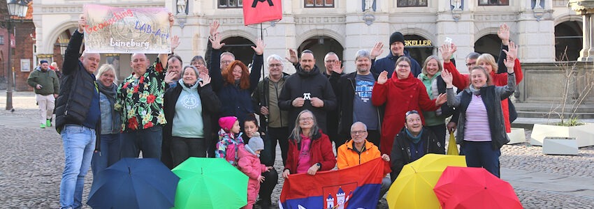 Gruppenfoto Geocaching-Initiative Lüneburg.