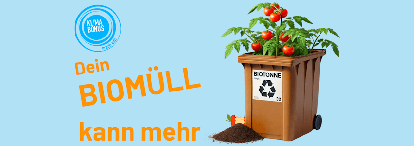 Kompostkampagne: Dein Biomüll kann mehr. Grafik: Postkarte (angepasst).