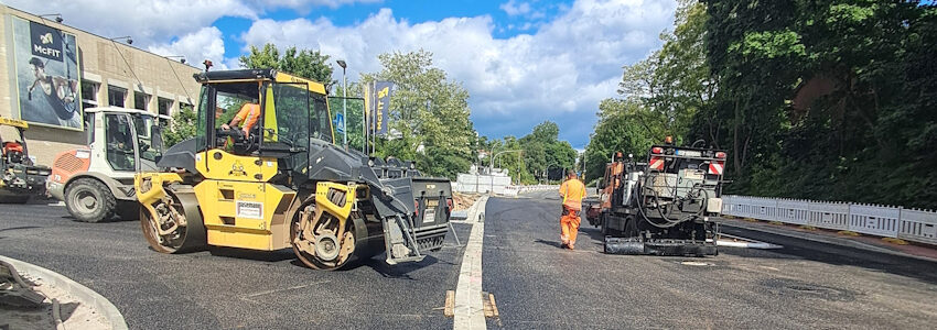 Baustelle Dahlenburger Landstraße Ende Mai 2025. Foto: Hansestadt Lüneburg.