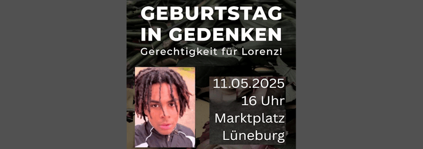 Gedenken am Geburtstag - Lorenz, 11.05.2025 - Sharepic (angepasst).