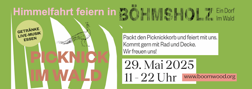 Himmelfahrt in Böhmsholz, 29.05.2025. Grafik: Plakat.
