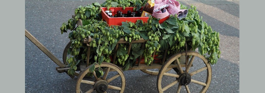 Vatertag: Leiterwagen mit Bierkasten. Foto: RitaE, Pixabay.