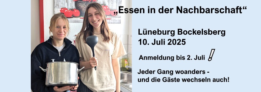 "Essen in der Nachbarschaft" rund um den Bockelsberg: Die beiden Mitorganisatorinnen laden ein für den 10. Juli 2025. Foto: Kuchler, MGH Caritas.