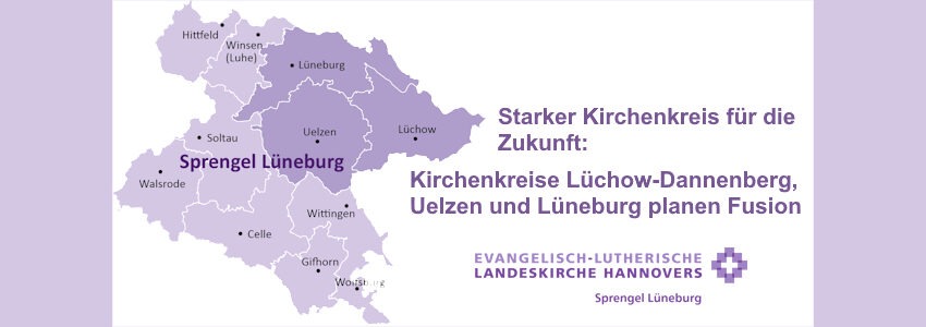 Kirchenkreise im Sprengel Lüneburg. Grafik: Evang.-luth. Landeskirche Hannovers (angepasst).