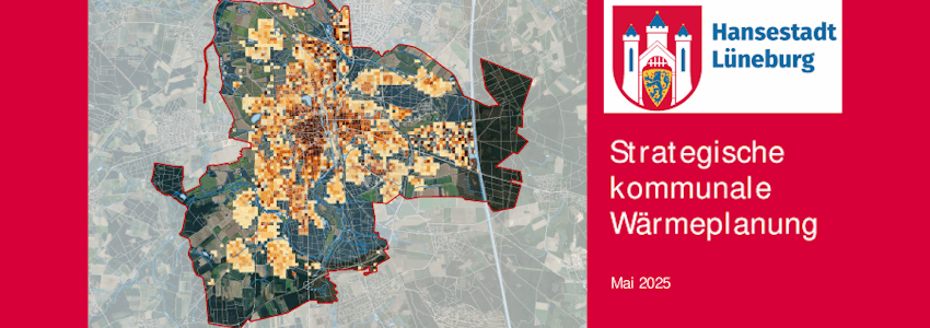 Kommunale Wärmeplanung in Lüneburg - Titelbild des Konzepts. Grafik: Hansestadt Lüneburg (angepasst).
