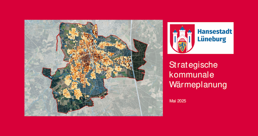 Kommunale Wärmeplanung in Lüneburg - Titelbild des Konzepts. Grafik: Hansestadt Lüneburg (angepasst).