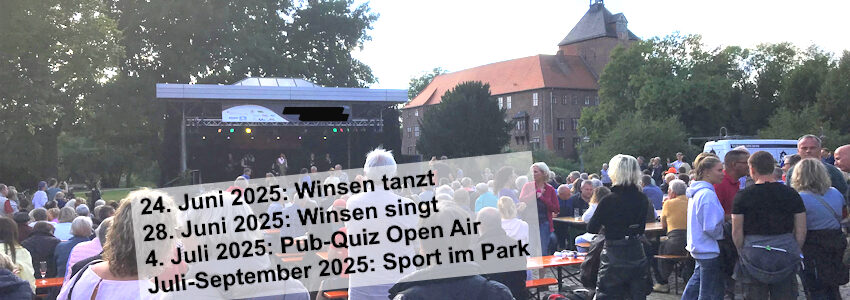 Auf dem gemütlichen Schlossplatz in Winsen finden regelmäßig Veranstaltungen statt. Foto: Stadt Winsen. Mit aktuellen Terminen.