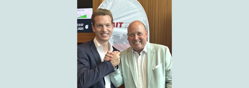 Foto: Philipp Ziebart. Der neue alte Vorstand Holger Bormann (rechts) mit Patrick Pietruck als neu gewählter stellvertretender Landesvorsitzender.