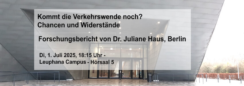Vortrag Mobilitätswende, o1.07.2025, Dr. Juliane Haus, Berlin. Foto: Lüne-Blog.