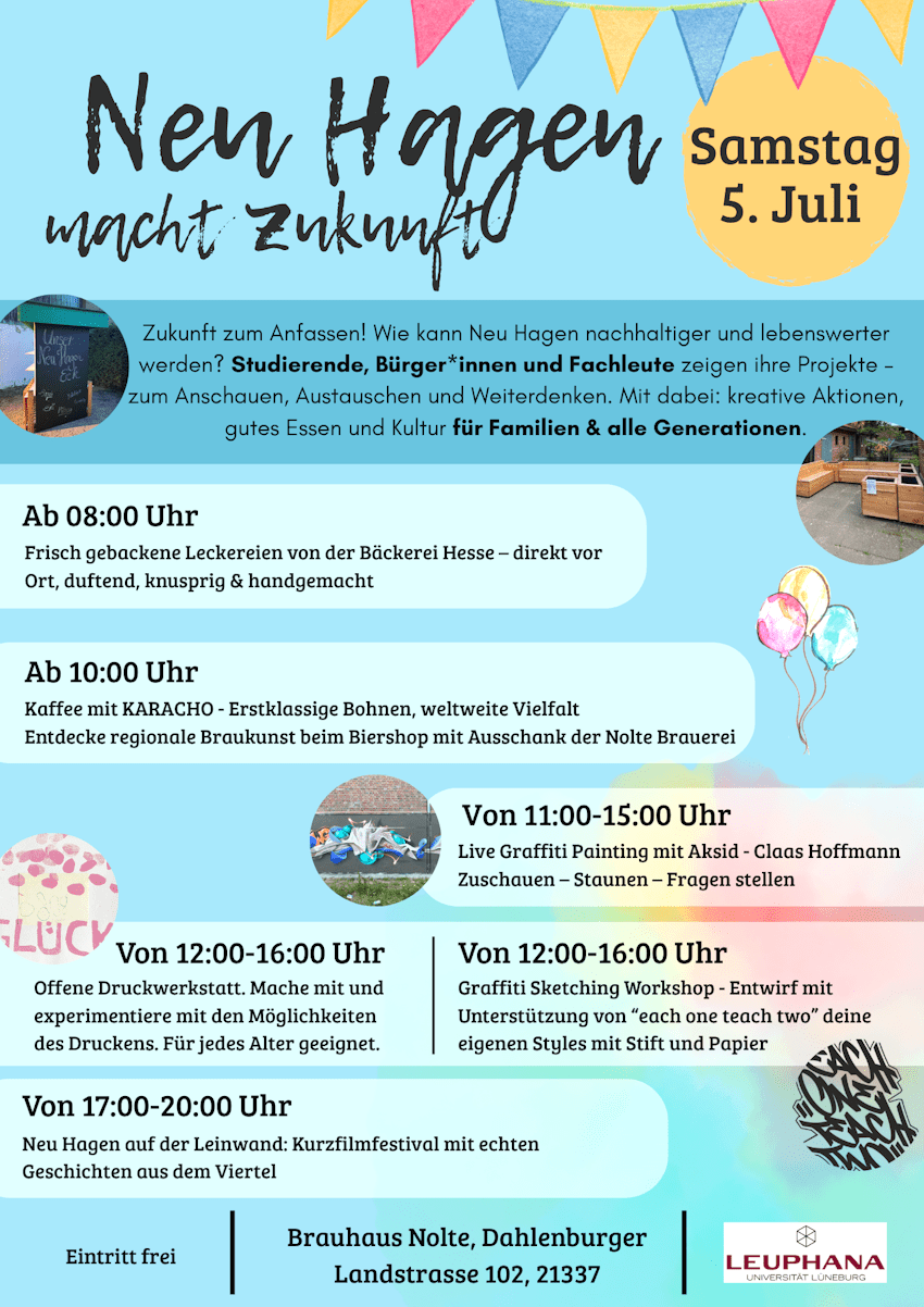 Aktionstag "Neu Hagen macht Zukunft" - 5. Juli 2025. Grafik: Plakat.