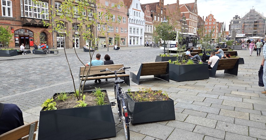 Am Sande, Lüneburg: Grüne Oasen. Foto: Lüne-Blog.
