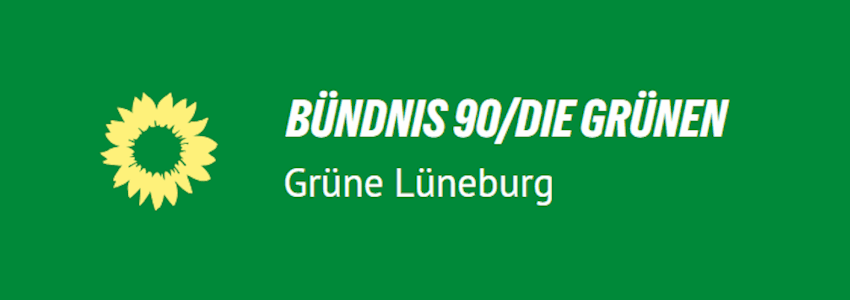 Grafik: Bündnis 90/Die Grünen Lüneburg. Banner.