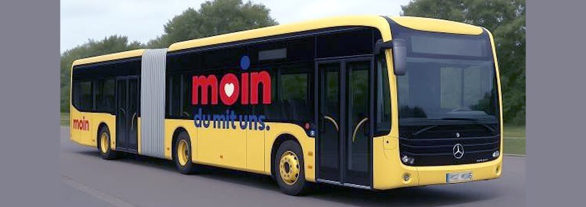 Foto: MOIN GmbH. Visualisierung der neuen Elektrobusse.