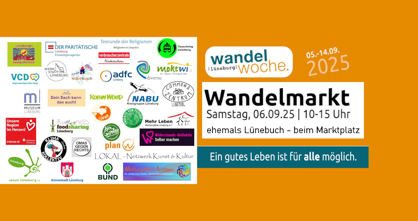 Wandelmarkt am 6. September 2025. Grafik: Sharepic Wandelwoche 2025.