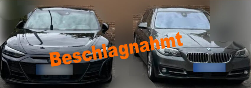 Foto: Polizeiinspektion Rotenburg: Beschlagnahmte Pkw, August 2025.