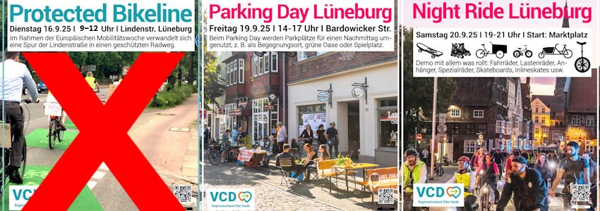 VCD Elbe-Heide: Beiträge zur Europäischen Mobilitätswoche 2025. Grafik: Sharepic, aktualisiert.