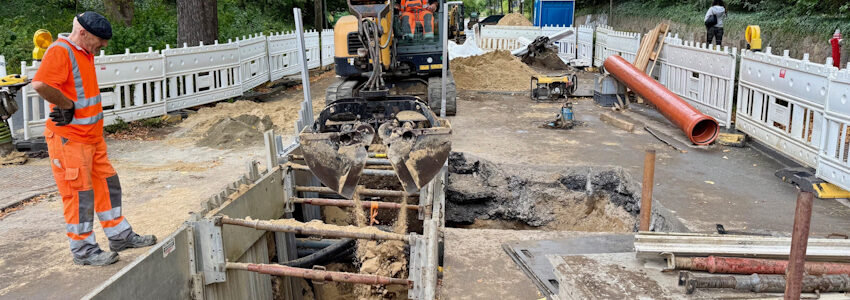 Bastionstraße Lüneburg am 11.09.2025. Die Baumaßnahme dauert länger als geplant.