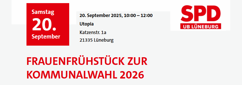 Frauenfrühstück zur Kommunalwahl 2026. Grafik: Screenshot, angepasst.