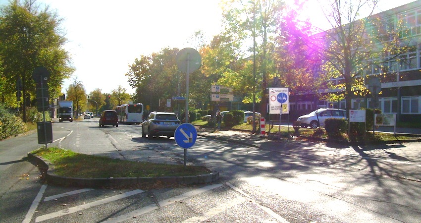 Beschilderung der Baustelle Soltauer Straße. Foto: E. Habisch.