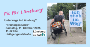 AG Lüneburg zu Fuß: Einladung zur Trainingsstunde am 11.10.2025. Foto: M. Ihnen.