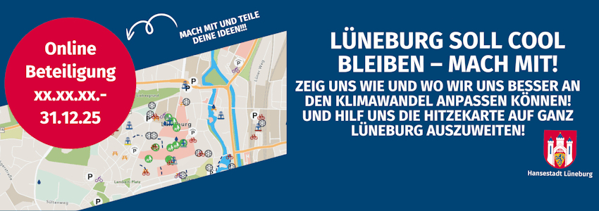 Grafik: Hansestadt Lüneburg. Klimawandelumfrage - Poster (angepasst).