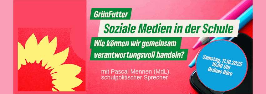 Grünfutter: Soziale Medien in der Schule. Sharepic (angepasst).