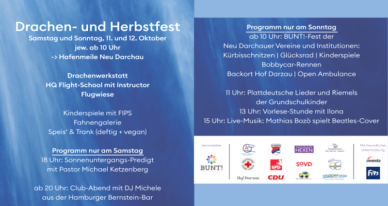 Grafik: Flyer (angepasst). Herbstfest Neu-Darchau 2025: Programm.
