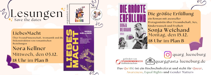 Grafik: QuARG. Lesungen im Dezember 2025.