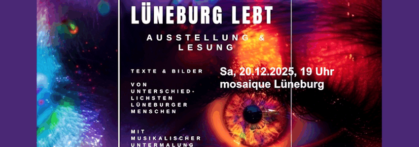 Lüneburg lebt, 20.12.2025, mosaique Lüneburg. Grafik: Plakat / Sharepic.