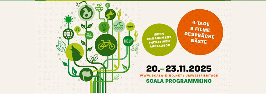 Lüneburger Umweltfilmtage. Grafik: Banner, SCALA-Programmkino.