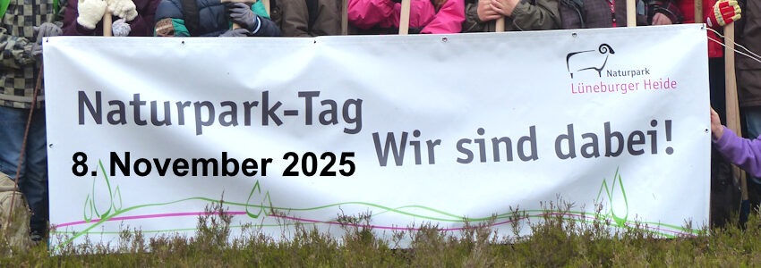 Foto: Naturparkregion Lüneburger Heide e.V. Banner "Naturpark-Tag" 8.11.2025.