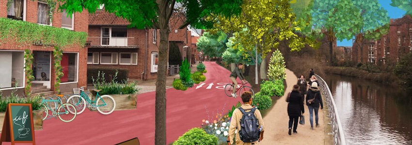 Die Ilmenaustraße als Teil des Fahrradstraßenrings. Grafik: Radentscheid Lüneburg.