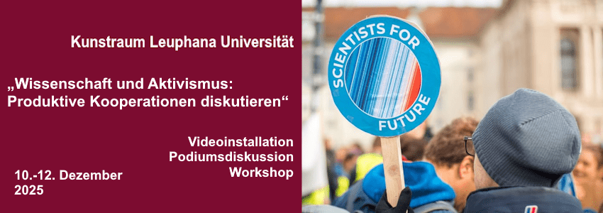 Grafik: Plakat (angepasst). Wissenschaft und Aktivismus p2p. Videoinstallation mit Podiumsdiskussion und Workshop, 10.-12.12.2025.